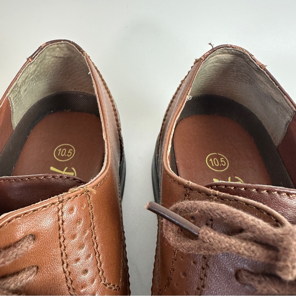 The Original Penguin by Musingwear Brown Leather Dress Shoes Welton Mens 10.5 - Picture 11 of 13